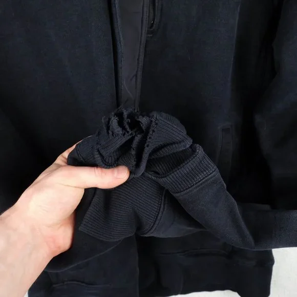 Lululemon Jacket Womens 12 Black Full Zip Hooded Sweatshirt Outdoor Heavy - Picture 10 of 10